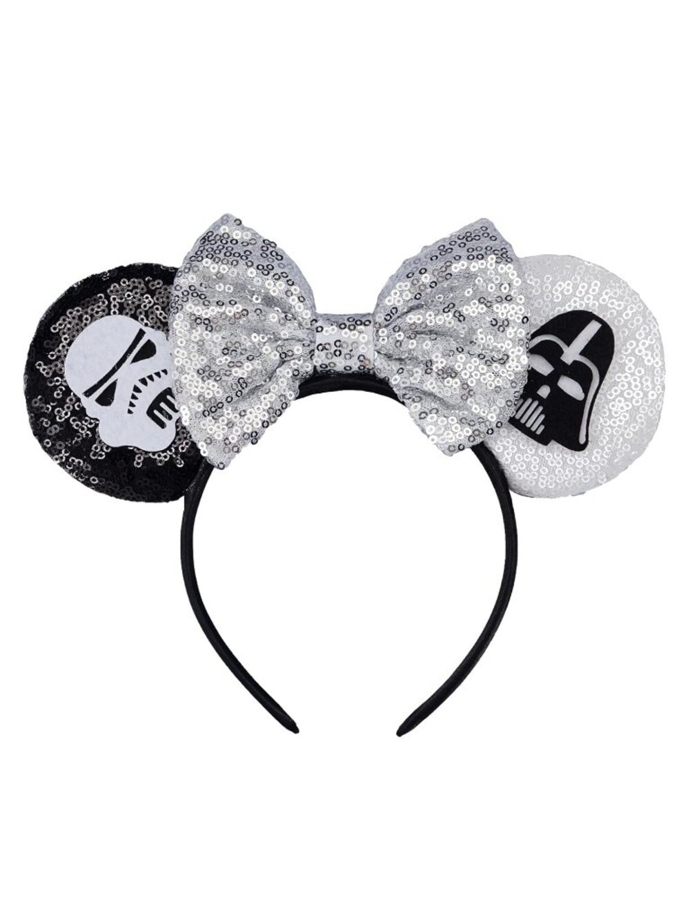 Women Ghost Sequin Halloween Mickey Mouse Headband for Cosplay